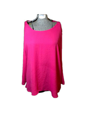 XXL Reitmans pink blouse with small black dots 3/4 length sleeves size petites
